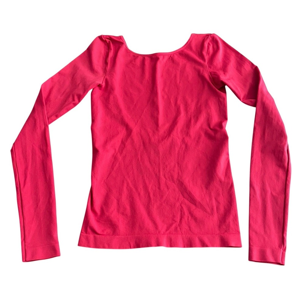 NWOT Free People Intimately Free Red Top XS/S Open Back Long Sleeve Light Weight